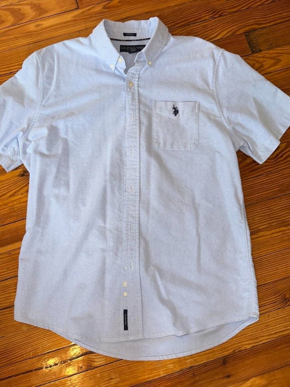 U.S. Polo Assn. Light Blue Short Sleeve Button-Up Shirt